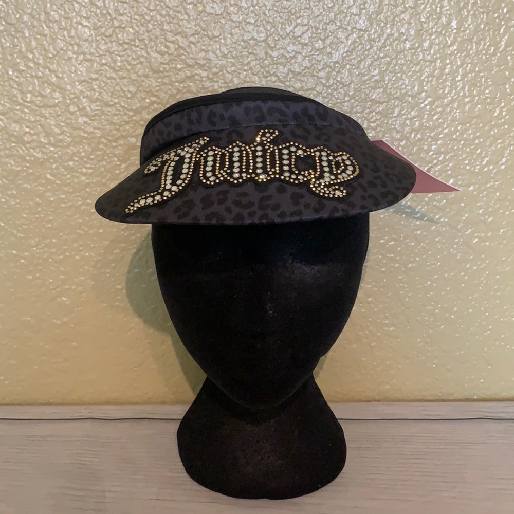 Juicy Couture Black and Gold Visor Hat
